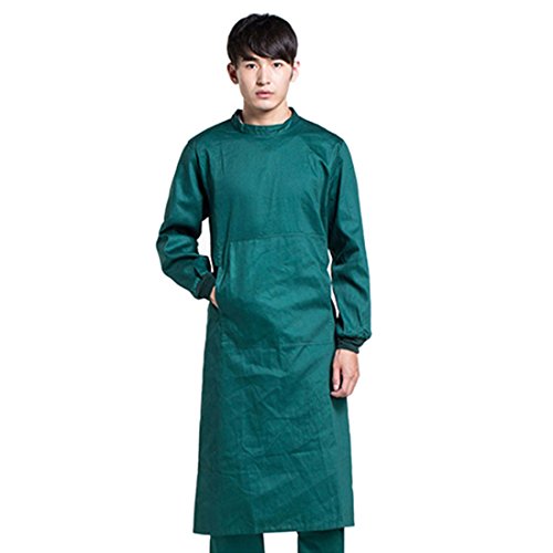 FREAHAP R Isolation Gown Surgical Uniform Isolation Gown Adult Surgeon Costume Green(men) 2XL - Thumbnail 2