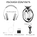 FMLOVES Active Noise Cancelling Headphones Wired, ANC Over Ear with Mic, Sound Cancelling Headphones Foldable Lightweight, Deep Bass Headset 20 Hours for Travel and Office Phone - White from