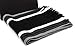 Mansy Mens Classic Cashmere Shawl Winter Warm Long Fringe Striped Tassel Scarf (Black)