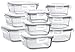 Bayco Glass Storage Containers with Lids, 9 Sets Glass Meal Prep Containers Airtight, Glass Food Storage Containers, Glass Containers for Food Storage with Lids - BPA-Free & FDA Approved & Leak Proof primary