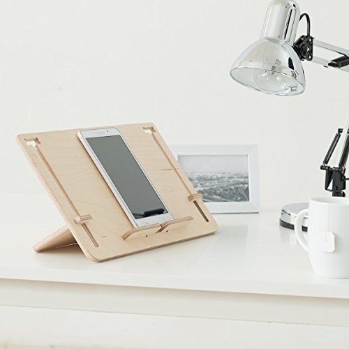 support for tablets, e-books or books, made of wood, fits just inclination, desktop, sofa, bed