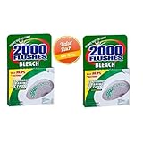 2000 Flushes 290074 Bleach Chlorine Antibacterial Automatic Toilet Bowl Cleaner, 1.25 oz (Pack of 2)