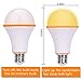 Amber Light Bulbs, 3 Modes Switch on Off Night Light Bulbs, 720 Lumens 1800K E26/E27 Base Low Blue Night Light Bulbs for for Baby Nursery Sleeping Bedtime Reading Bedroom 2 Pack