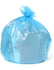 Plasticplace Blue Recycling Bags 40 Gallon 23x10x46 1.2 Mil 100 per Case
