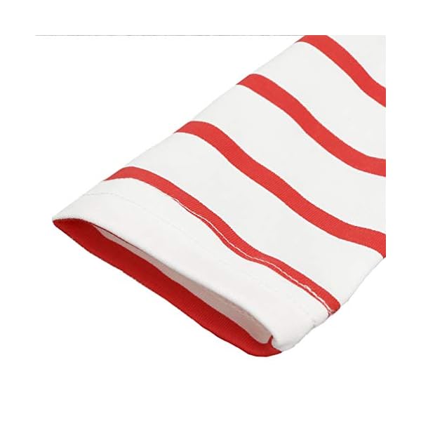 Fashspo Toddler Girl Christmas Dress Stripe Long Sleeve Autumn Winter Xmas Cotton Santa Claus Basic Shirt - Image 7