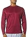 A4 Mens Cooling Performance Long Sleeve Crew, Medium, Cardinal