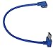 30cm USB 3.0 A 90 Degree Up Angle Male to Micro B Male 10pin 90 Degree Left Angle Short Data and Charging Cable for Galaxy Note 3 Computer’s Hard Drive/Digital Camera（USB3.0 UP-Mirco B Left,Blue)