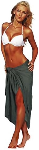 Pavinee Sarongs for The Beach Sarongs for Women Beach Cover up Sarong Swimsuit Cover up Free Coconut Sarong Tie (Gray)