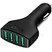 AUKEY Car Charger with 4 USB Ports for iPhone 7 / 6s / Plus, iPad Pro / Air 2 / mini, Samsung Galaxy Note8 / S8 / S8+and More