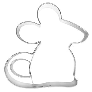 Uitsteekvorm muis, 8 cm, roestvrij staal