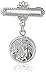 Children's Sterling Silver Christening Pin with Guardian Angel