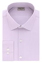 Kenneth Cole Reaction Men's Technicole Slim Fit Solid Spread Collar Dress Shirt, Helio, 14.5