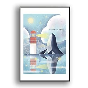 Framed Canvas Wall Art for Living Room, Bedroom Whale Canvas Prints for Modern Home Decoration Ready to Hang - 16"x24" inches