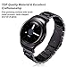 V-MORO Metal Strap Compatible with Gear S2 Sport Bands Solid Stainless Stee Business Replacement Bracelet for Samsung Gear S2 Smartwatch Space Gray