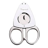 Fayerxl Cigar Cutter Stainless Steel Super Sharp Double Blade Guillotine Scissors for Most Size of Cigars