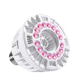 SANSI Flowering LED Grow Light Bulb, Ceramic Plant Light, Hydroponics Growing Light Bulbs, Indoor Farming, Greenhouses (15W, E26 Socket, 16 LED Chips)