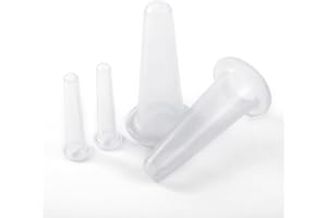 BWESOO 4Pcs Transparent Massage Cupping Set Silicone Mini Facial Cups Face Massager Helper Skin Care Neck Back Eyes Massaging Cup Safe to Use, Don't Worry About Burns Health Care Products