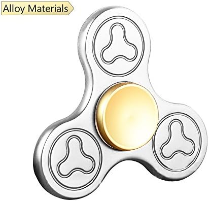 Fidget Spinner, Ashiner Triangle Metal Finger Spinner Precision Toys, Ultra Durable High Speed 4-5 Min Spins Perfect for Focus, ADD, ADHD, Relieves Anxiety, and Autism Adult Children (Silver)
