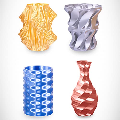 Silk PLA Filament, 3D-Druckerfilament 1,75 mm, Maßgenauigkeit +/- 0,02 mm, 1kg pro Spule, Silky Shiny Filaments für die Meisten FDM 3D-Drucker, Silk Gold