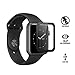 Apple Watch Screen Protector 38mm [2 Pack], 3D Curved Edge Full Coverage Tempered Screen Protector for Apple Watch 38mm Series 3/2/1 (Black01)