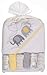 Little Beginnings Elephant Print Hooded Towel and Washcloths Gift Set, Yellow