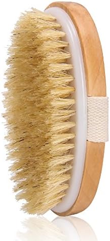 SUAYLLA Dry Skin Body Brush Improves Skin's Health And Beauty Natural Bristle Remove Dead Skin And Toxins Cellulite Treatment Improves Lymphatic Functions Exfoliates Stimulates Blood Circulation