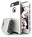 iPhone 5C Case, Rhidon Slim Shockproof Armor Case fit for iPhone 5C Hard Rugged Ultra Protective Back Rubber Cover with Dual Layer Impact Protection for iPhone 5C (White-Black)