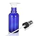 Olilia 1 oz Cobalt Blue Glass Spray Bottles with Black Fine Mist Sprayer Pack of 12, Mini Funnel and Transfer Pipettes included