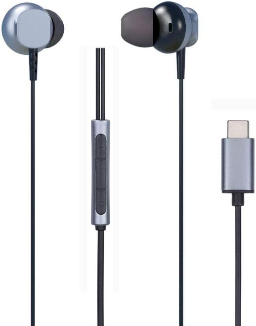 Wired Type-C Earbuds,in-Ear USB C Earphone,HiFi Deep Bass Stereo Headsets Digital 3D Audio Without Mic,Noise Isolating,Volume Control, Compatible All Type-C Smartphone and Devices Headphone