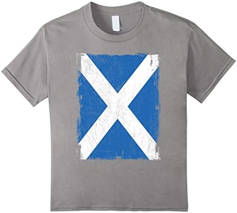 Kids Scottish Scotland Scots Flag Soccer, General Sports T-Shirt 6 Slate