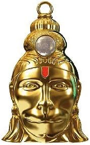 cubee Hanuman Chalisa Yantra Locket With Chalisa Printed On Optical Lens With Gold Plated Chain