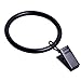 T O K G O Curtain Rings with Clips Rustproof Metal Decorative Drapery Rings Hooks 1.5 Inch Interior Diameter, Set of 40