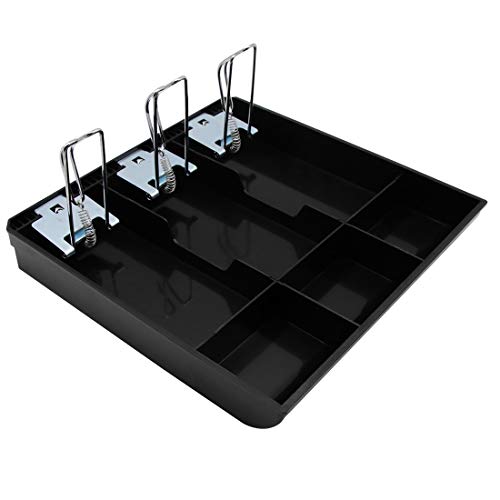 Cash Register Drawer Insert Tray 5 Bill/4 Coin Compartments with Metal