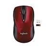 Logitech Mouse senza fili M525 – rosso/nero (rinnovato)