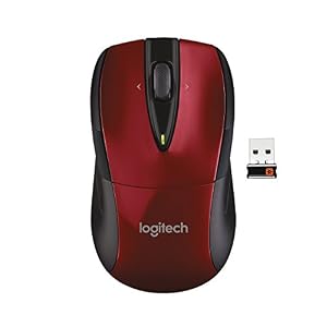 Logitech Mouse senza fili M525 – rosso/nero (rinnovato)