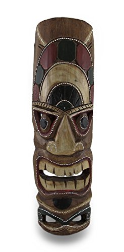 Hand Carved Island Tiki Mask Wall Hanging Bar Patio