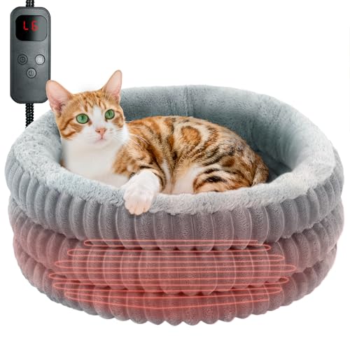 TECHTAIL Heated Donut Cat Bed