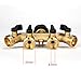Glorden Heavy Duty Brass 4 Way Hose Manifold Garden Hose Splitter Connector with Comfort Grip