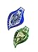 Linpeng 44x71x5mm Blue Green Murano Glass Pendant