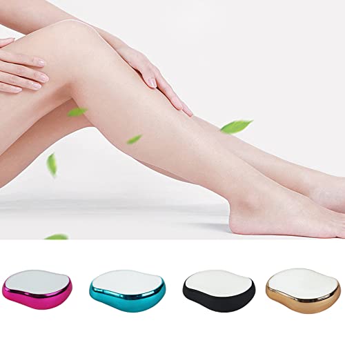 Crystal Hair Eraser Stone for Women Legs, Painless Magic Crystal Hair Removal Device, Fast & Easy Exfoliate, Silky Hair Remover Skin Exfoliator Tool for Men Arms Back Body Any Part(Gold)