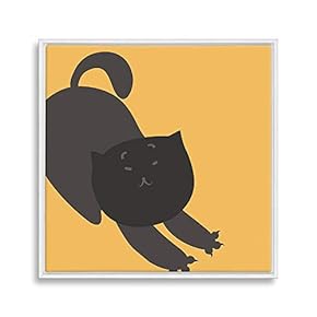Framed Canvas Wall Art for Living Room, Bedroom Cute Cartoon Cats Canvas Prints for Home Decoration Ready to Hanging - 16x16 inches