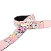 Wolven Pattern Cotton Camera Neck Shoulder Strap Belt Compatible with DSLR/SLR/Men/Women etc (Pink Flower)