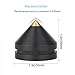 Large Speaker Spikes 1.3Inch Ebony Wood & Brass Top Isolation Stand Feet for Subwoofer Amplifier CD Player Studio Monitor Turnables via Gisveate (4 Packs)