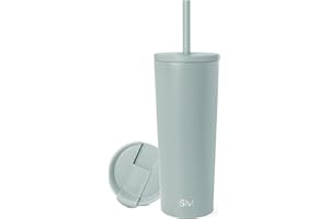 Simple Modern Insulated Tumbler with Straw and Lid | Iced Coffee Cup Reusable Stainless Steel Water Bottle Travel Mug | Gifts