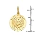 GM Fine Jewelry Collection 14k Yellow or White Gold Religious Saint Michael Medal Charm Pendant
