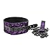 Lace Choker Leather Neck Collar and Leash Kit for Women, Purple, One Size