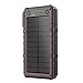 Solar Charger 15000mAh, Ayyie Solar Power Bank Portable Dual USB Solar Phone Charger, Fast Charger Technology External Battery Pack with 4LED Flashlight for Smartphones Tablet Camera