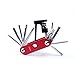 WOTOW Bike Repair Tool Kits Saddle Bag Bicycle Repair Set with Cycling Under Seat Packs 14 in 1 Multi Function Tool Kit Chain Splitter (Red 14 in 1 + 1L Bag)