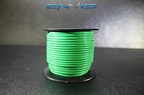 14 GAUGE WIRE GREEN BY ENNIS ELECTRONICS 100 FT SPOOL PRIMARY AUTOMOTIVE AWG COPPER CLAD