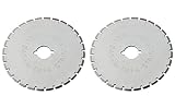 Dafa 45mm Skip Blades for Rotary Cutters, 2 Perforating Rotary Cutter Blades Per Pack, Fits Most Rotary Cutters